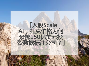 入股Scale AI，扎克伯格为何豪掷150亿美元投资数据标注公司？