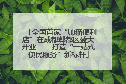 全国首家“帅猫便利店”在成都郫都区盛大开业——打造“一站式便民服务”新标杆