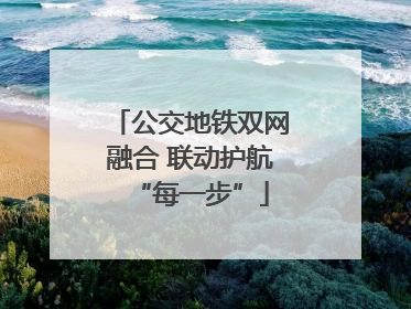 公交地铁双网融合 联动护航“每一步”