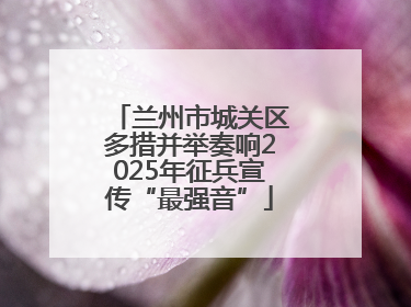 兰州市城关区多措并举奏响2025年征兵宣传“最强音”