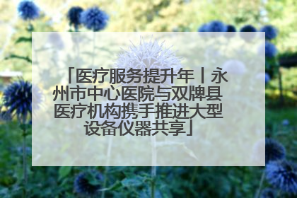 医疗服务提升年丨永州市中心医院与双牌县医疗机构携手推进大型设备仪器共享