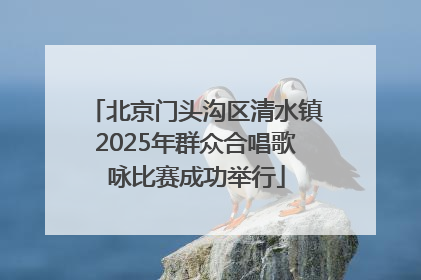 北京门头沟区清水镇2025年群众合唱歌咏比赛成功举行
