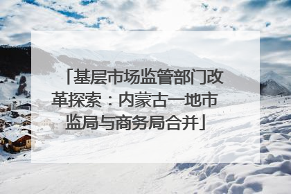 基层市场监管部门改革探索：内蒙古一地市监局与商务局合并