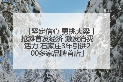 坚定信心 勇挑大梁丨抢滩首发经济 激发消费活力 石家庄3年引进200多家品牌首店