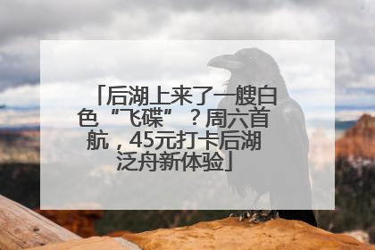 后湖上来了一艘白色“飞碟”？周六首航，45元打卡后湖泛舟新体验