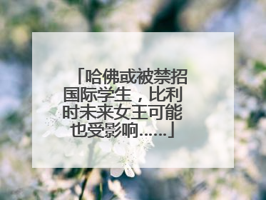 哈佛或被禁招国际学生，比利时未来女王可能也受影响……