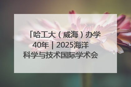 哈工大（威海）办学40年｜2025海洋科学与技术国际学术会议在威海召开