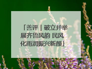 善评｜破立并举展齐鲁风韵 民风化雨润振兴新颜