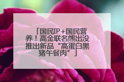 国民IP+国民营养！高金联名熊出没推出新品“高蛋白黑猪午餐肉”