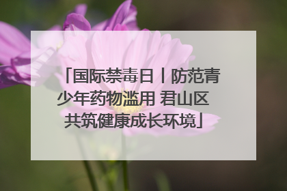 国际禁毒日丨防范青少年药物滥用 君山区共筑健康成长环境
