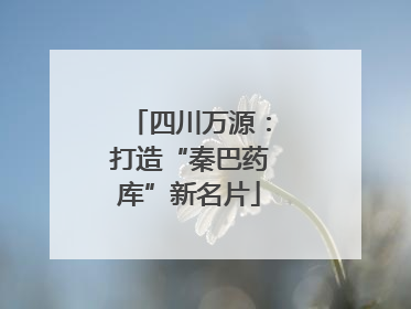 四川万源：打造“秦巴药库”新名片