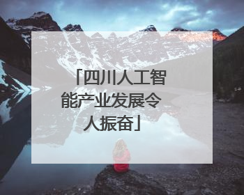 四川人工智能产业发展令人振奋