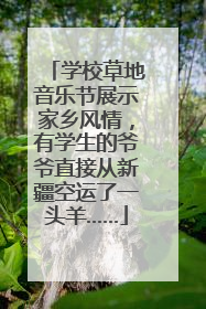 学校草地音乐节展示家乡风情，有学生的爷爷直接从新疆空运了一头羊……