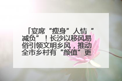 宴席“瘦身”人情“减负”！长沙以移风易俗引领文明乡风，推动全市乡村有“颜值”更显“气质”