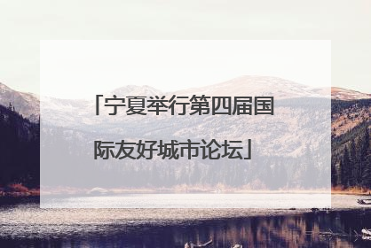 宁夏举行第四届国际友好城市论坛