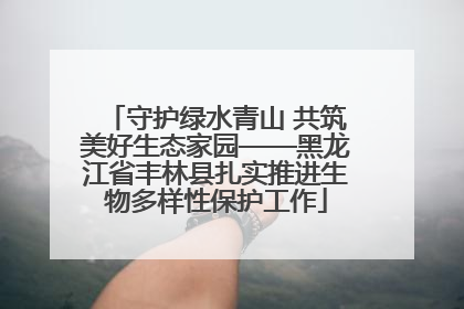 守护绿水青山 共筑美好生态家园——黑龙江省丰林县扎实推进生物多样性保护工作