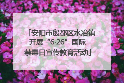 安阳市殷都区水冶镇开展“6·26”国际禁毒日宣传教育活动