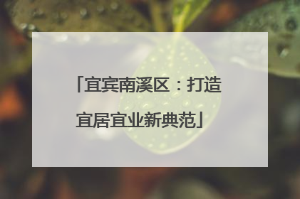 宜宾南溪区：打造宜居宜业新典范