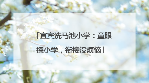 宜宾洗马池小学：童眼探小学，衔接没烦恼