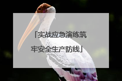 实战应急演练筑牢安全生产防线
