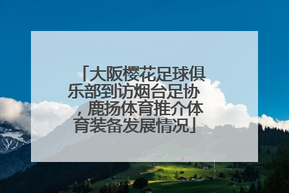 大阪樱花足球俱乐部到访烟台足协，鹿扬体育推介体育装备发展情况