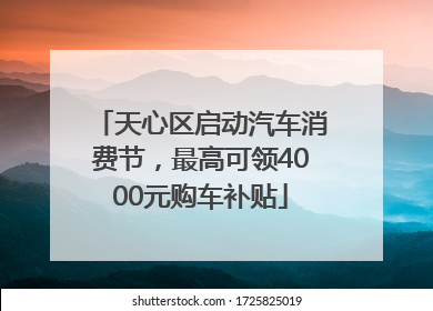 天心区启动汽车消费节，最高可领4000元购车补贴