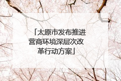 太原市发布推进营商环境深层次改革行动方案