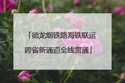 德龙烟铁路海铁联运跨省新通道全线贯通