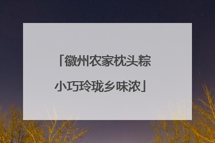 徽州农家枕头粽 小巧玲珑乡味浓