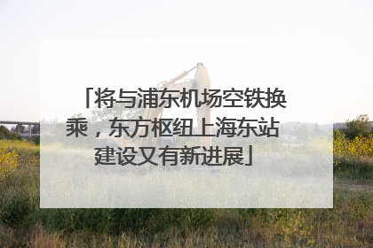 将与浦东机场空铁换乘，东方枢纽上海东站建设又有新进展