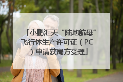 小鹏汇天“陆地航母”飞行体生产许可证（PC）申请获局方受理