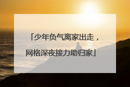 少年负气离家出走，网格深夜接力助归家