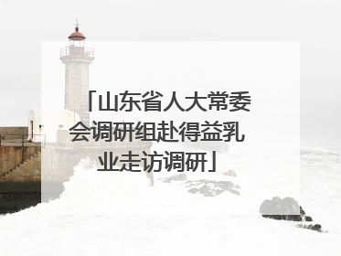 山东省人大常委会调研组赴得益乳业走访调研