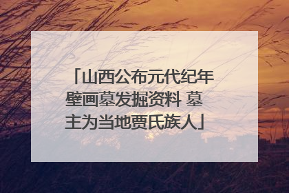 山西公布元代纪年壁画墓发掘资料 墓主为当地贾氏族人