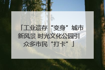 工业遗存“变身”城市新风景 时光文化公园引众多市民“打卡”