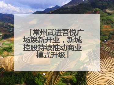 常州武进吾悦广场焕新开业，新城控股持续推动商业模式升级