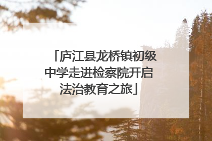 庐江县龙桥镇初级中学走进检察院开启法治教育之旅