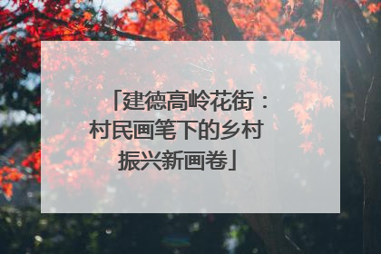 建德高岭花街：村民画笔下的乡村振兴新画卷