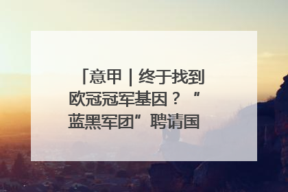 意甲｜终于找到欧冠冠军基因？“蓝黑军团”聘请国米名宿齐沃执教