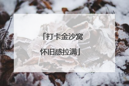 打卡金沙窝 怀旧感拉满