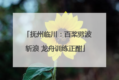 抚州临川：百桨劈波斩浪 龙舟训练正酣