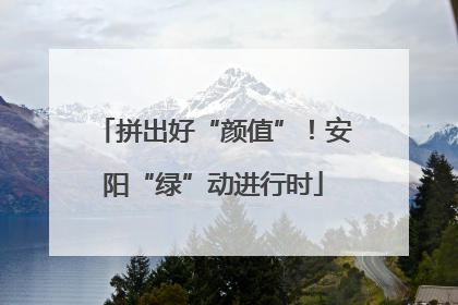 拼出好“颜值”！安阳“绿”动进行时