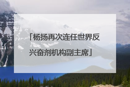 杨扬再次连任世界反兴奋剂机构副主席
