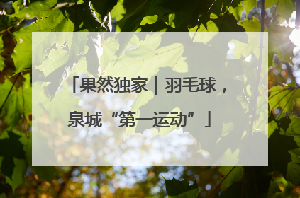 果然独家｜羽毛球，泉城“第一运动”