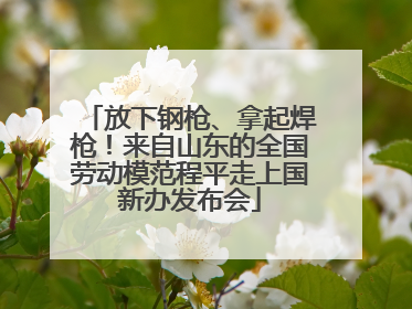放下钢枪、拿起焊枪！来自山东的全国劳动模范程平走上国新办发布会