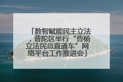 数智赋能民主立法，普陀区举行“曹杨立法民意直通车”网络平台工作推进会
