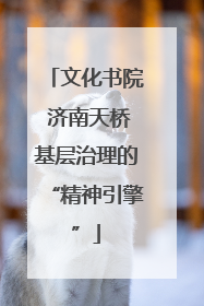 文化书院 济南天桥基层治理的“精神引擎”