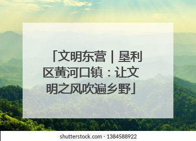 文明东营｜垦利区黄河口镇：让文明之风吹遍乡野