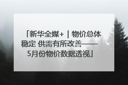 新华全媒+｜物价总体稳定 供需有所改善——5月份物价数据透视