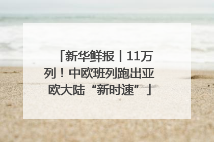 新华鲜报丨11万列！中欧班列跑出亚欧大陆“新时速”